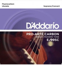 D'Addario EJ99SC Pro-Arte Carbon Комплект струн для укулеле сопрано/концертного