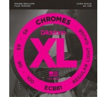 D'Addario ECB81 Chromes Комплект струн для бас-гитары, Light, 45-100, Long Scale
