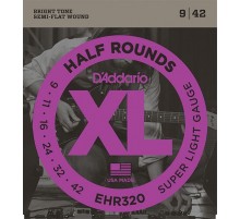 D'Addario EHR320 Half Round Комплект струн для электрогитары, Super Light, 9-42