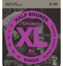 D'Addario EHR320 Half Round Комплект струн для электрогитары, Super Light, 9-42