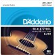 D'Addario EJ40 SILK&STEEL Струны для акустической гитары посеребренные сталь и шелк 11-47
