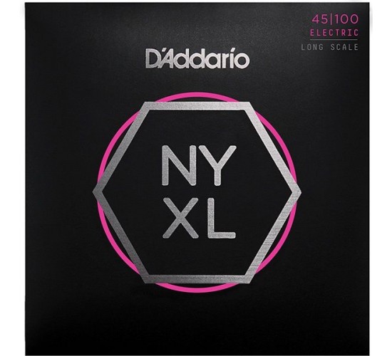D'Addario NYXL45100 Комплект струн для бас-гитары, Long Scale, Regular Light, 45-100