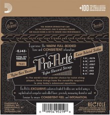 D'Addario EJ43 PRO ARTE Струны для классической гитары нейлоновые Light