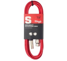 Stagg SMC3 CRD микрофонный шнур, xlr-xlr, длина 3 метра, цвет красный