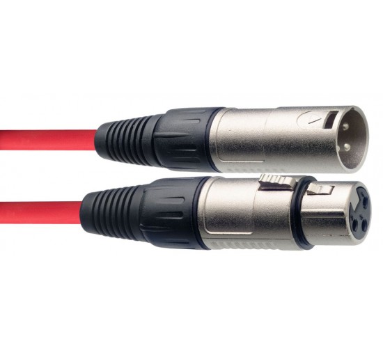 Stagg SMC3 CRD микрофонный шнур, xlr-xlr, длина 3 метра, цвет красный