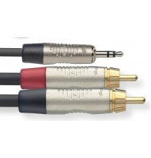 Stagg NYC3/MPS2CMR профессиональный аудио шнур (мини стерео Jack 1/8«- 2 тюльпана-»папы" RCA)