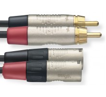 Stagg NTC3CMXMR профессиональный двойной кабель (2 х XLR «папа»/ 2 х RCA «папа»)