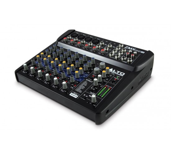 Alto ZMX122FX микшерный пульт, 4 моновхода, 2 стереовхода, 2 AUX-шины, процессор эффектов Alesis