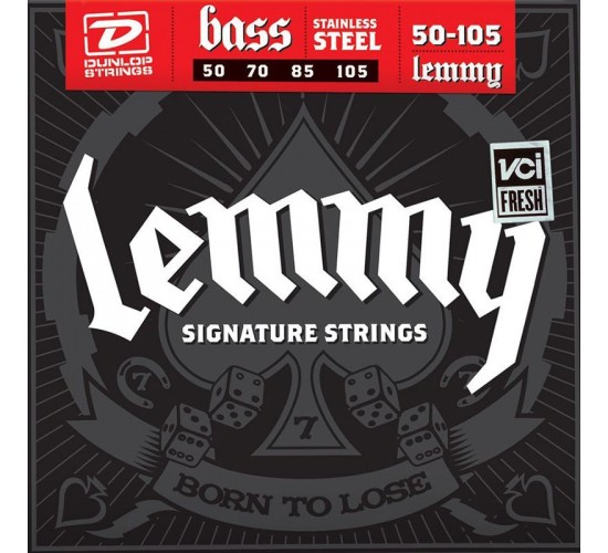 Dunlop LKS50105 Lemmy Signature Комплект струн для бас-гитары, нерж.сталь, 50-105