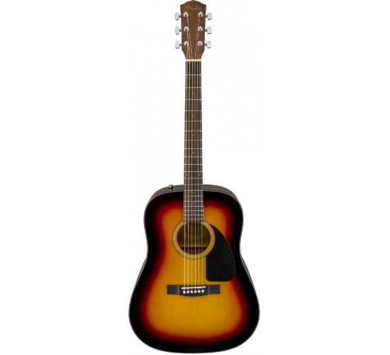 Fender CD-60 Dread V3 DS SB WN акустическая гитара, цвет санберст