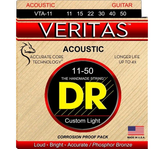 DR VTA-11 VERITAS Phosphor Bronze Acoustic 11-50 струны для акустической гитары