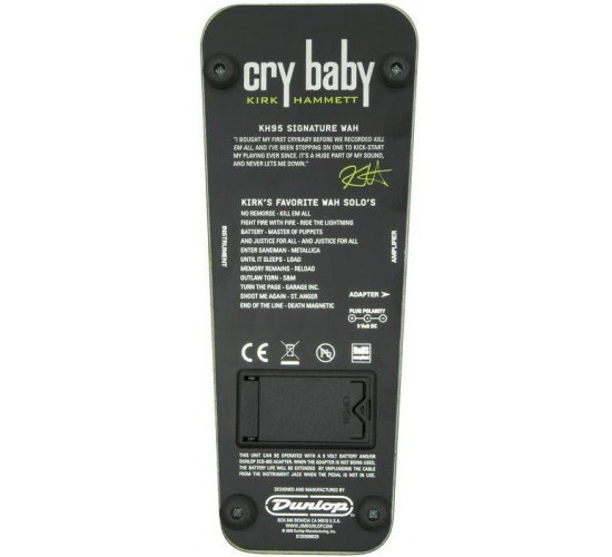 Dunlop KH95 Kirk Hammett Cry Baby Wah Педаль эффектов - вау-вау (квакушка)