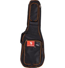 Force DLX-E OR чехол для электрогитары, цвет черный с оранжевым кантом