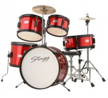 Stagg TIM JR 5/16 RD детская акустическая барабанная установка, цвет красный