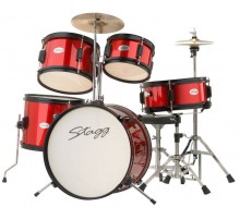Stagg TIM JR 5/16 RD детская акустическая барабанная установка, цвет красный