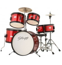 Stagg TIM JR 5/16 RD детская акустическая барабанная установка, цвет красный