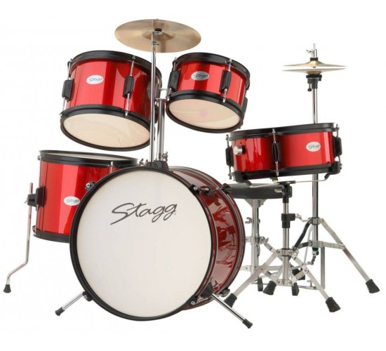 Stagg TIM JR 5/16 RD детская акустическая барабанная установка, цвет красный
