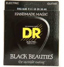 DR BKE-9/46 Струны для электрогитары, серия Extra Life, Black Beauties, 9-46