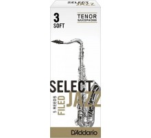 Rico RSF05TSX3S Select Jazz Трости для саксофона тенор, размер 3, мягкие (Soft), 5шт
