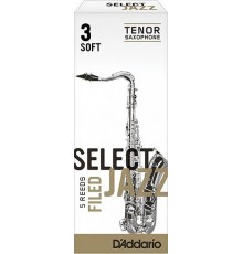 Rico RSF05TSX3S Select Jazz Трости для саксофона тенор, размер 3, мягкие (Soft), 5шт