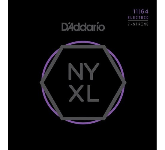D'Addario NYXL1164 комплект струн для 7-струнной электрогитары, Medium, 11-64