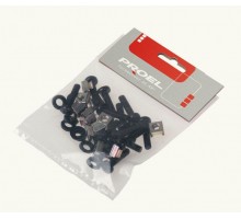 Proel KIT12B комплект крепежа для рэка (12шт), винт М6х25мм, гайка М6, нейлоновая шайба