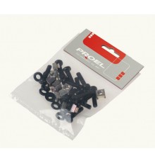 Proel KIT12B комплект крепежа для рэка (12шт), винт М6х25мм, гайка М6, нейлоновая шайба