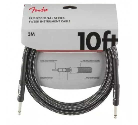 Fender 10' Professional Inst CBL GRAY TWD инструментальный кабель, серый твид, длина 3м