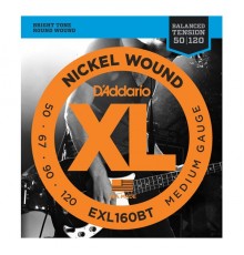 D'Addario EXL160BT Nickel Wound Комплект струн для бас-гитары, сбаланс. натяжение, Medium, 50-120