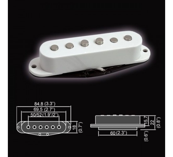 Belcat BS-01Middle-WH звукосниматель магнитный, сингл, средний, белый