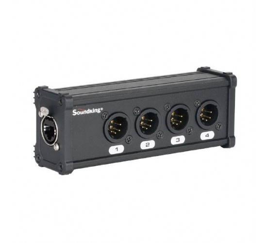 Soundking CXA029 DMX коммутатор/преобразователь, 4хXLR(5p)male - RJ-45