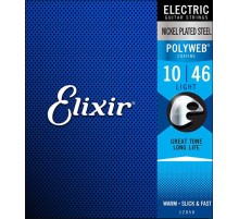 Elixir 12050 POLYWEB Комплект струн для электрогитары, Light, никелированная сталь, 10-46