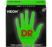 DR NGE-9 Neon Green комплект струн для электрогитары 9-42