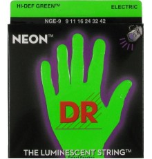 DR NGE-9 Neon Green комплект струн для электрогитары 9-42