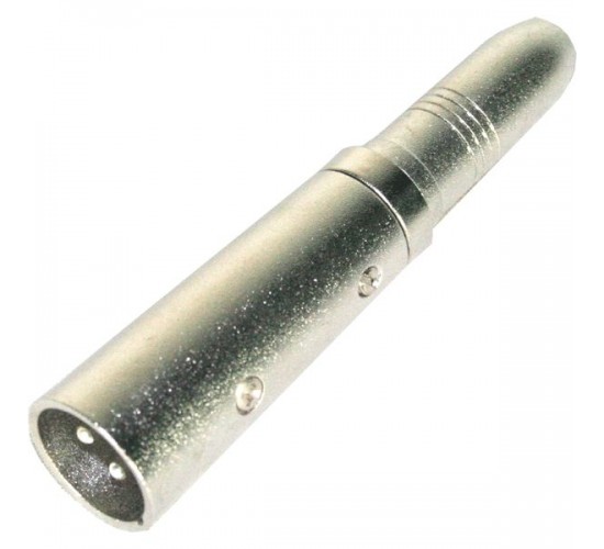 Invotone AD340 переходник 3P XLR папа <>6.35мм моно джек мама, корпус металл