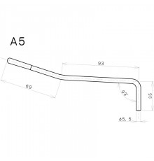 Gotoh A-5C 5.5 мм рычаг, хром
