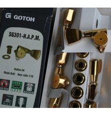 Gotoh SG301-04, H.A.P.M., колки локовые позолота, 3+3