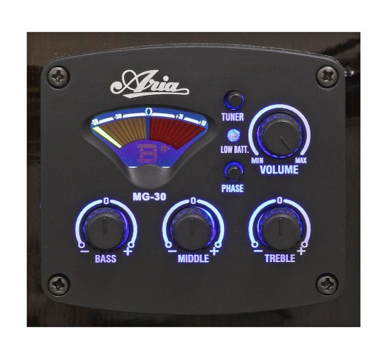 Aria AWN-15CE BK электроакустическая гитара, цвет черный