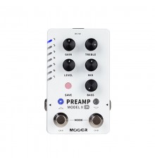 Mooer Preamp Model X2 цифровой гитарный моделирующий двухканальный преамп, 14 моделей