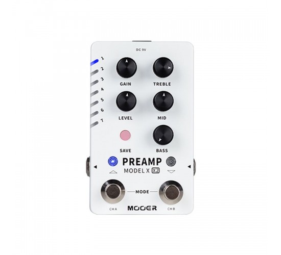 Mooer Preamp Model X2 цифровой гитарный моделирующий двухканальный преамп, 14 моделей