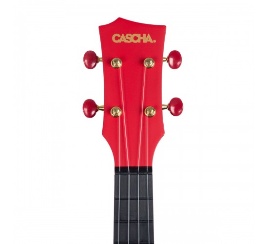 Cascha HH-2280 Carbon Fibre Укулеле концертный, с чехлом, красный, углеволокно