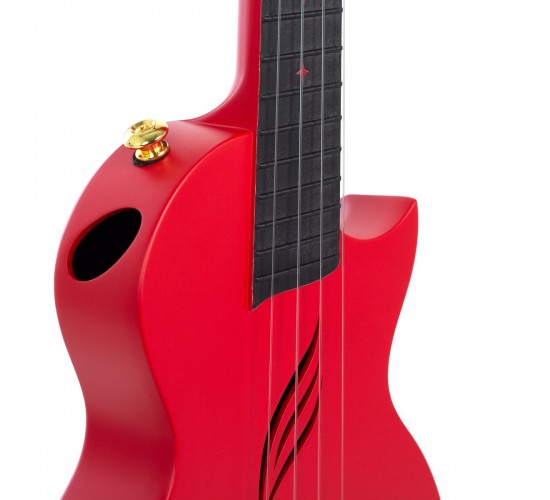 Cascha HH-2280 Carbon Fibre Укулеле концертный, с чехлом, красный, углеволокно