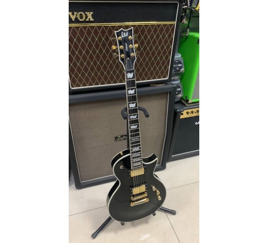 ESP LTD Deluxe EC-1000T электрогитара, цвет черный, Корея USED