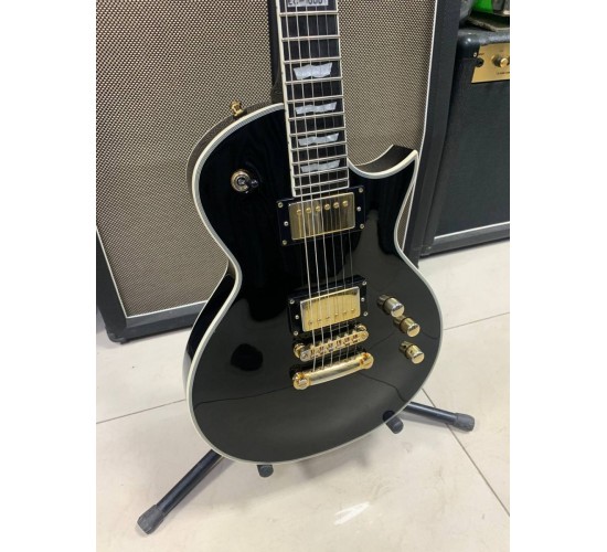 ESP LTD Deluxe EC-1000T электрогитара, цвет черный, Корея USED