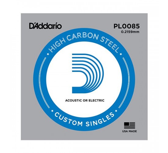D'Addario PL0085 Plain Steel Отдельная струна без обмотки, сталь, .0085