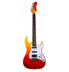 JET JS-600 TRS электрогитара, Stratocaster, корпус кр.дерево/топ клен, HSS, tremolo, цвет TRS