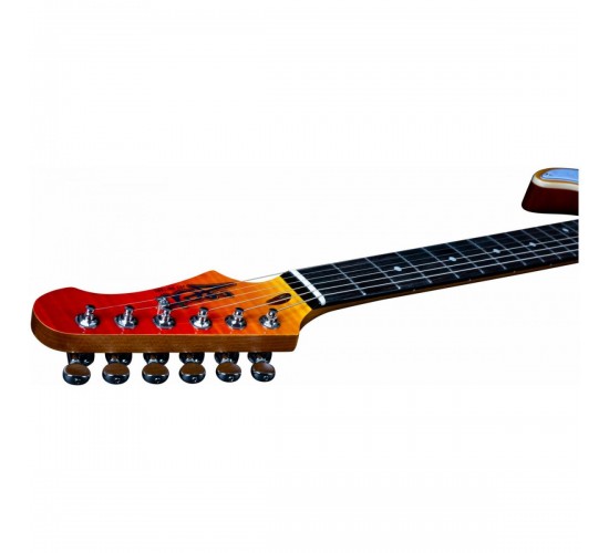 JET JS-600 TRS электрогитара, Stratocaster, корпус кр.дерево/топ клен, HSS, tremolo, цвет TRS