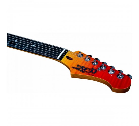 JET JS-600 TRS электрогитара, Stratocaster, корпус кр.дерево/топ клен, HSS, tremolo, цвет TRS