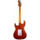JET JS-600 TRS электрогитара, Stratocaster, корпус кр.дерево/топ клен, HSS, tremolo, цвет TRS