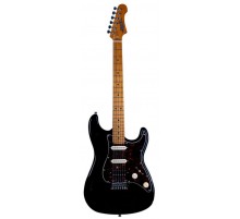 JET JS-400 BK электрогитара, Stratocaster, корпус липа, 22 лада, HSS, tremolo, цвет BK